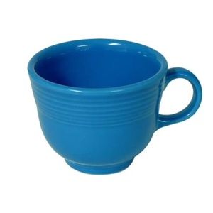 NWOT Fiestaware 7 3/4 oz Tea/Coffee Flat Cup w/handle in retired Peacock Blue